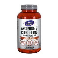 Arginine & Citrulline 500 mg/250 mg 240 veg caps