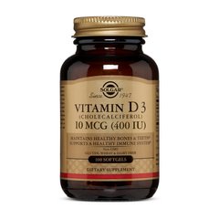 Vitamin D3 10 mcg (400 IU) 100 softgels