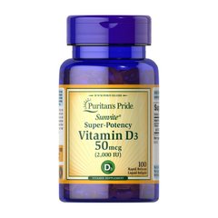 Vitamin D3 50 mcg (2000 IU) 100 softgels