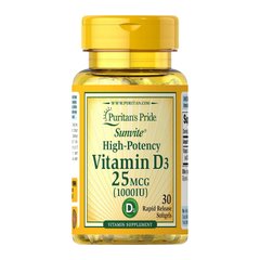 Vitamin D3 25 mcg (1000 IU) 30 softgels