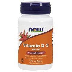Vitamin D-3 400 IU 180 softgels