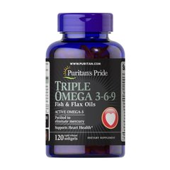 Triple Omega 3-6-9 Fish, Flax & Flax Oils 120 softgels