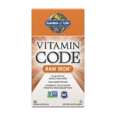 Vitamin Code Raw Iron 30 veg caps