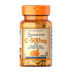 Vitamin C-500 mg with Bioflavonoids and Rose Hips 30 caplets