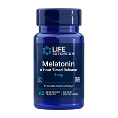 Melatonin 3 mg 6 hour timed release 60 veg tabs