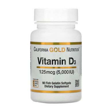 Vitamin D3 125 mcg (5,000 IU) 90 fish gelatin softgels