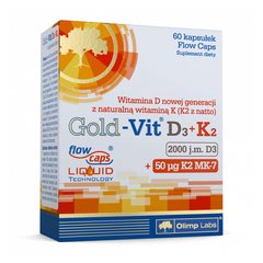 Gold-Vit D3 + K2 (2000 IU/50 µg) 60 caps