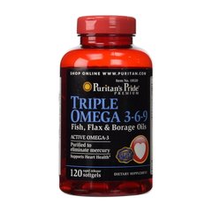 Triple Omega 3-6-9 Fish, Flax & Borage Oils 120 softgels