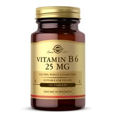 Vitamin B6 25 mg 100 tabs