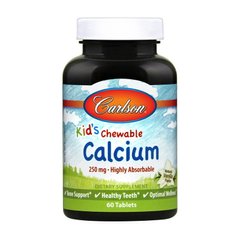 Kid`s Chewable Calcium 250 mg 60 tab
