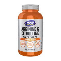 Arginine & Citrulline 500 mg/250 mg 240 veg caps