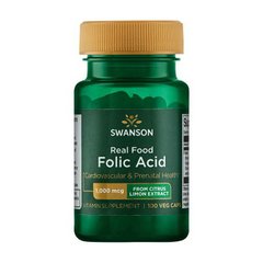 Real Food Folic Acid 1000 mcg 100 veg caps