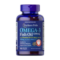 Omega-3 Fish Oil 1200 mg Plus Vitamin D3 1000 IU 90 softgels