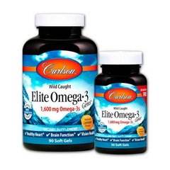 Elite Omega 3 1,600 mg wild caught 90+30 soft gels