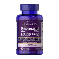 Resveratrol 250 mg plus Red Wine Extract 10 mg 60 softgels