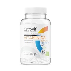 Vitamin D3 2000 IU+K2+MK-7+C+Zn 60 caps