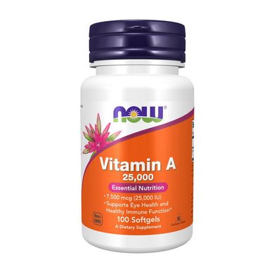 Vitamin A 7500 mcg (25,000 IU) 100 softgels
