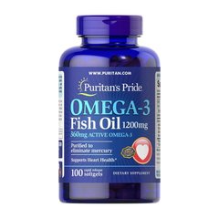 Omega-3 Fish Oil 1200 mg 100 softgels