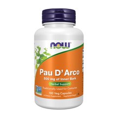 Pau D'Arco 500 mg of Inner Bark 100 veg caps