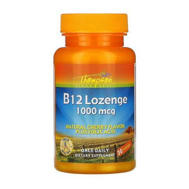 B-12 Lozenge 1000 mcg plus folic acid 30 lozenges