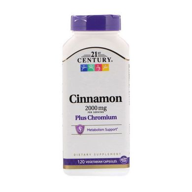 Cinnamon 2000 mg Plus Chromium 120 veg caps