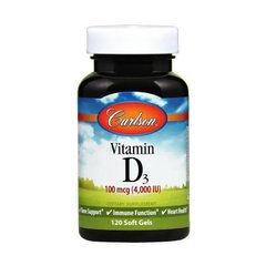 Vitamin D3 100 mcg (4,000IU) 120 soft gels