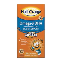 Omega-3 DHA + Vits A,C & D Brain Support 90 chew tab