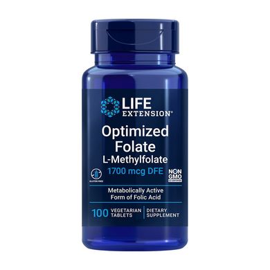 Optimized Folate L-Methylfolate 1700 mcg DFE 100 veg tab