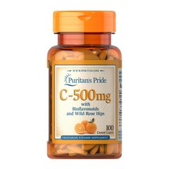 Vitamin C-500 mg with Bioflavonoids and Rose Hips 100 caplets