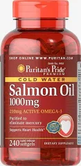 Salmon Oil 1000 mg 240 softgels