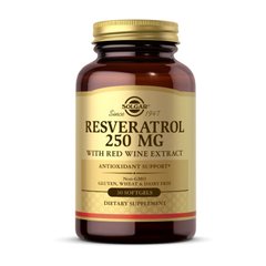Resveratrol 250 mg with red wine extract 30 softgels