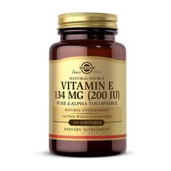 Vitamin E 134 mg natural (200 IU) pure d-alpha tocopherol 100 softgels