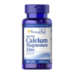 Chelated Calcium Magnesium Zinc 100 caplets