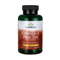 Omega-3 Fish Oil with Vitamin D 60 softgels