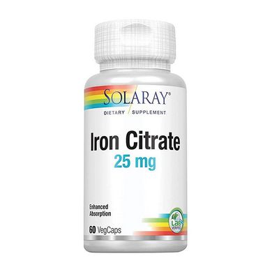 Iron Citrate 25 mg 60 veg caps