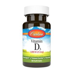 Vitamin D3 1000 IU (25mcg) 60 soft gels