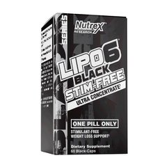 Lipo 6 Black Stim-Free Ultra Concentrate 60 black-caps