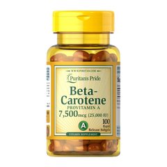 Beta-Carotene 7,500 mcg 100 softgels