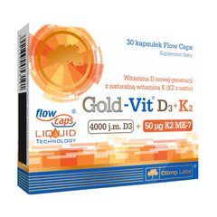 Gold-Vit D3 + K2 (4000 IU/50 µg) 30 caps