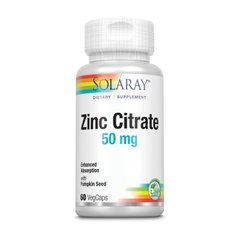 Zinc Citrate 50 mg 60 veg caps