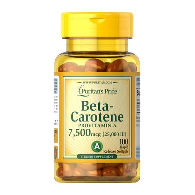 Beta-Carotene 7,500 mcg 100 softgels