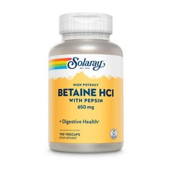 Betaine HCL with pepsin 650 mg 100 veg caps