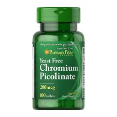 Chromium Picolinate 200 mcg Yeast Free 100 tablets