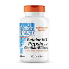 Betaine HCL Pepsin and Gentian Bitters 120 caps