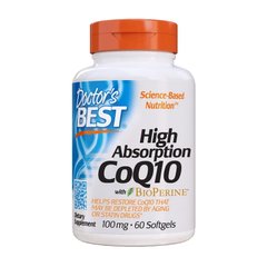 High Absorption CoQ10 100 mg with BioPerine 60 softgels