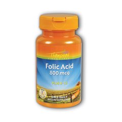 Folic Acid 800 mcg with B-12 30 tabs