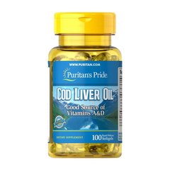 Cod Liver Oil vitamins A&D 100 softgels