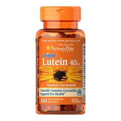Lutein 40 mg contains Zeaxanthin 60 softgels