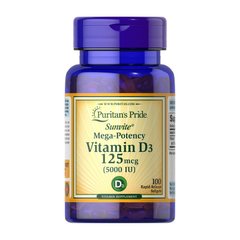 Vitamin D3 125 mcg 100 softgels