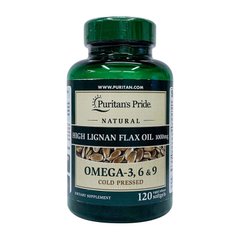 Flax Oil 1000 mg Omega - 3, 6 & 9 High Lignan 120 sgels
